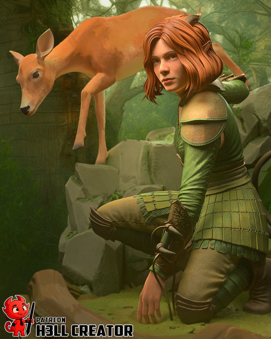 Doric (Forgotten Realms) 3d Printed Model Kit - 12 scale