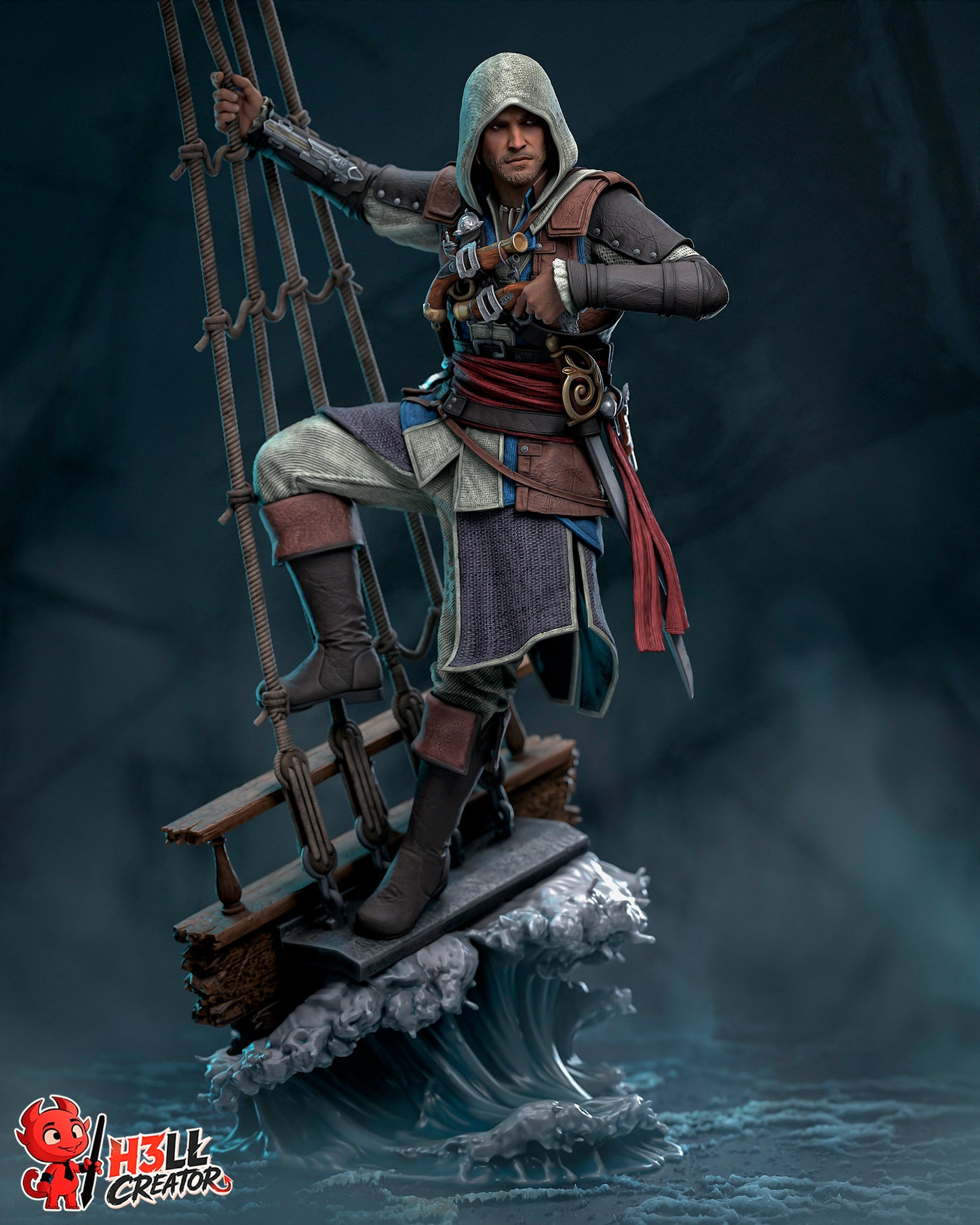 Edward Kenway - Assassins Creed -3D Printed Model Kit - 10 Scale