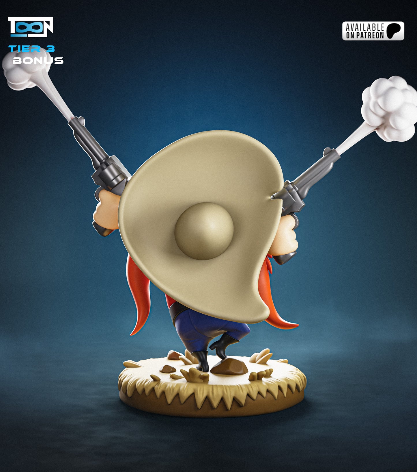 Yosemite Sam - 3D Printed Statue - 6 Scale Model kit