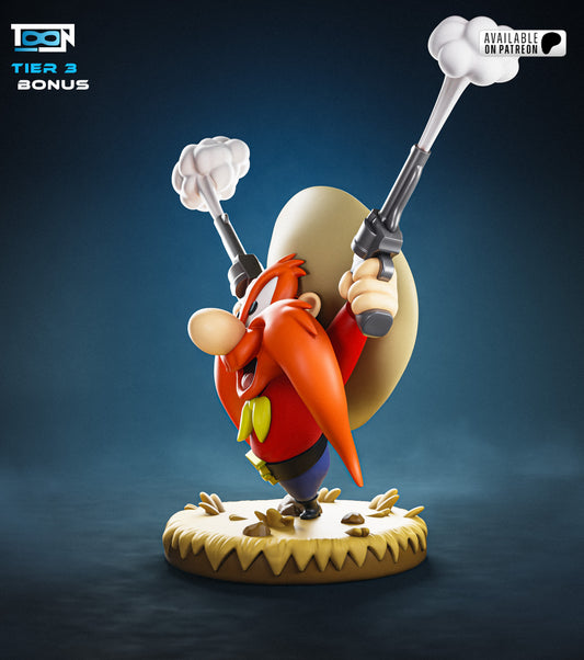 Yosemite Sam - 3D Printed Statue - 6 Scale Model kit
