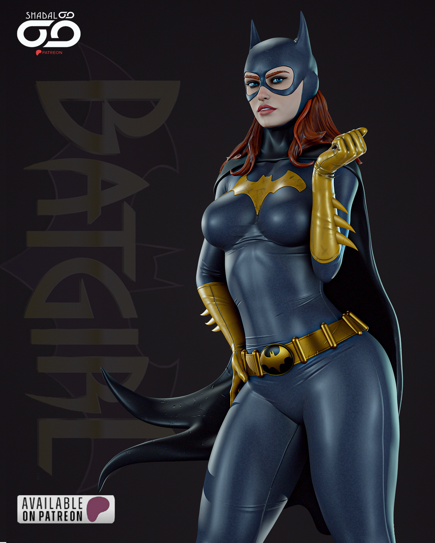 Batgirl - 3D Printed Model Kit 1:6 scale