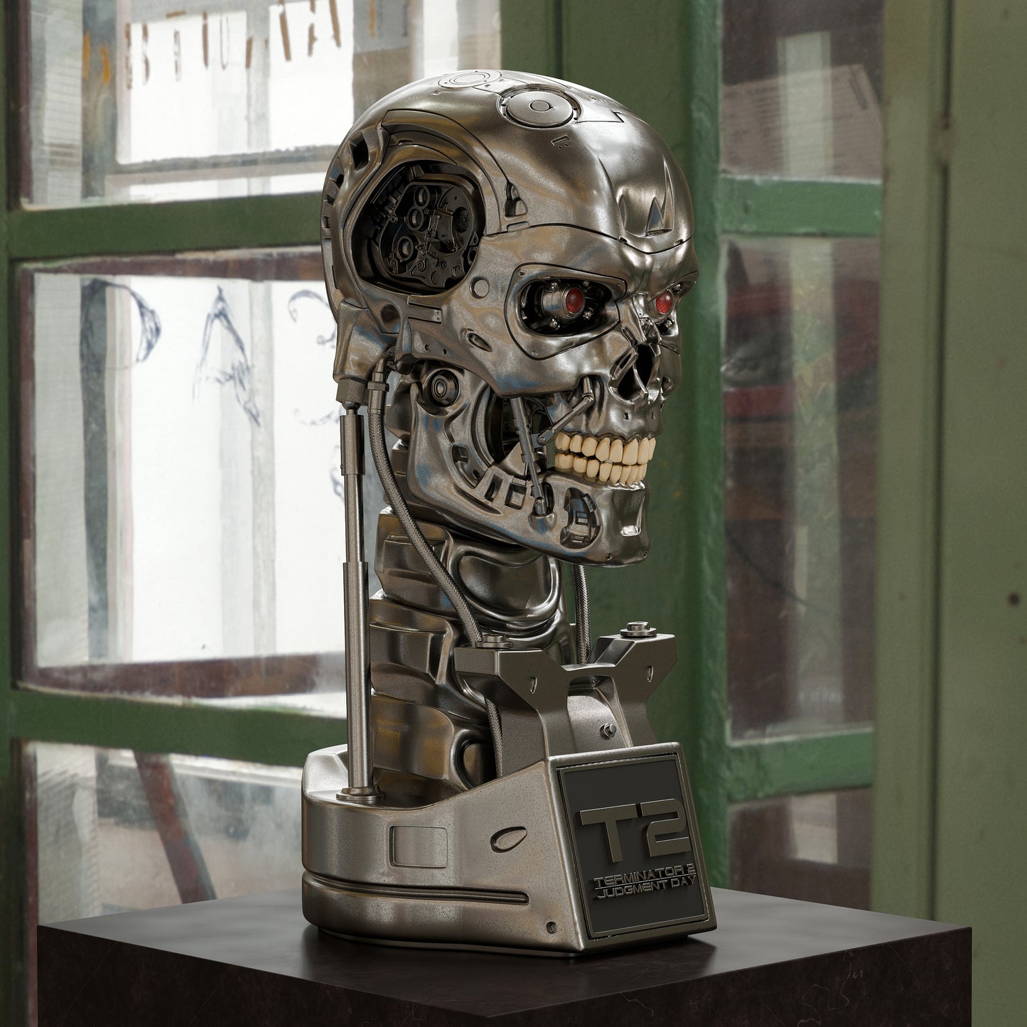 T-800 (Terminator) Bust- 3D Printed Statue - 1:1 Scale
