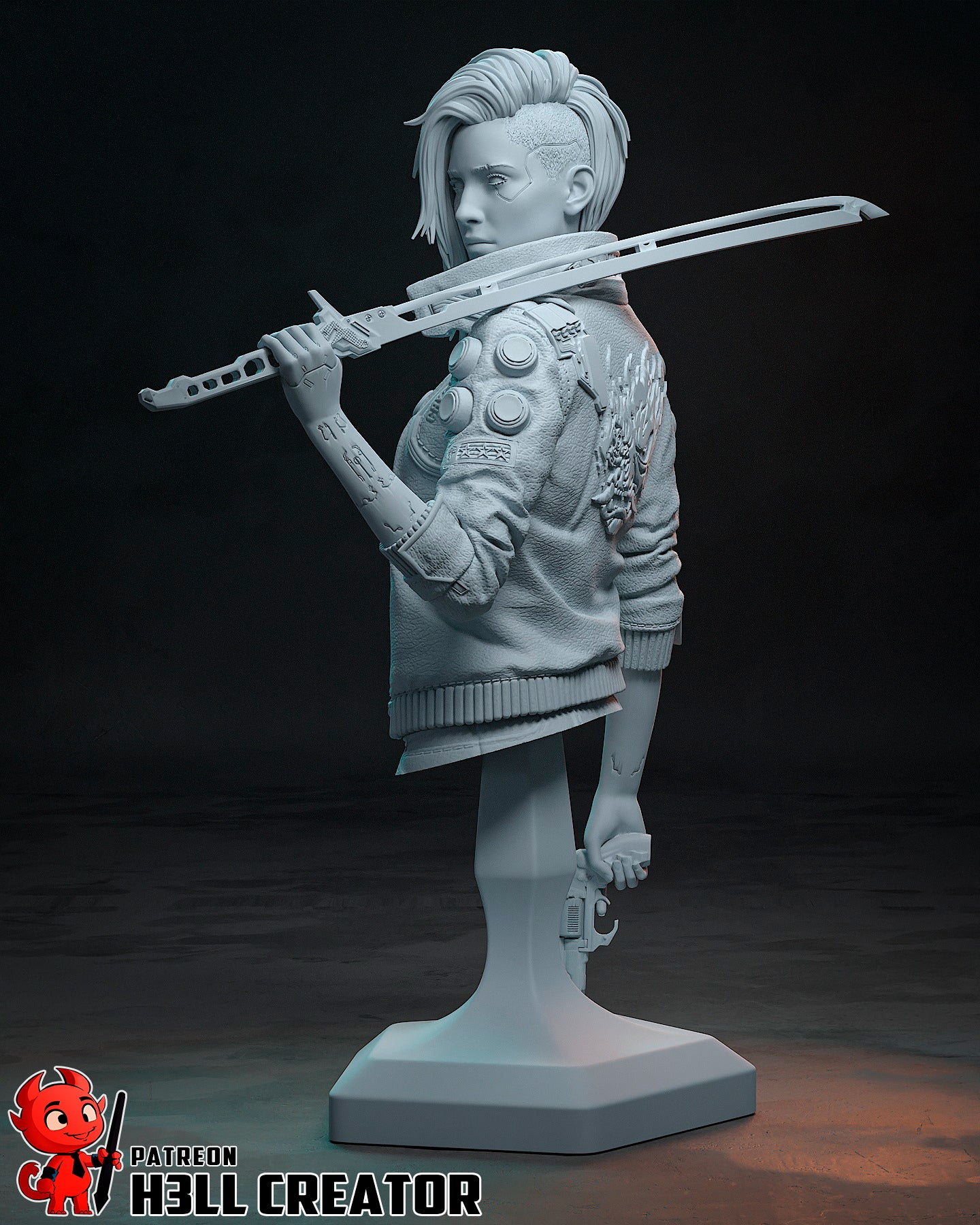 Female V (Cyberpunk 2077) 3d Printed Model Kit - 1:10