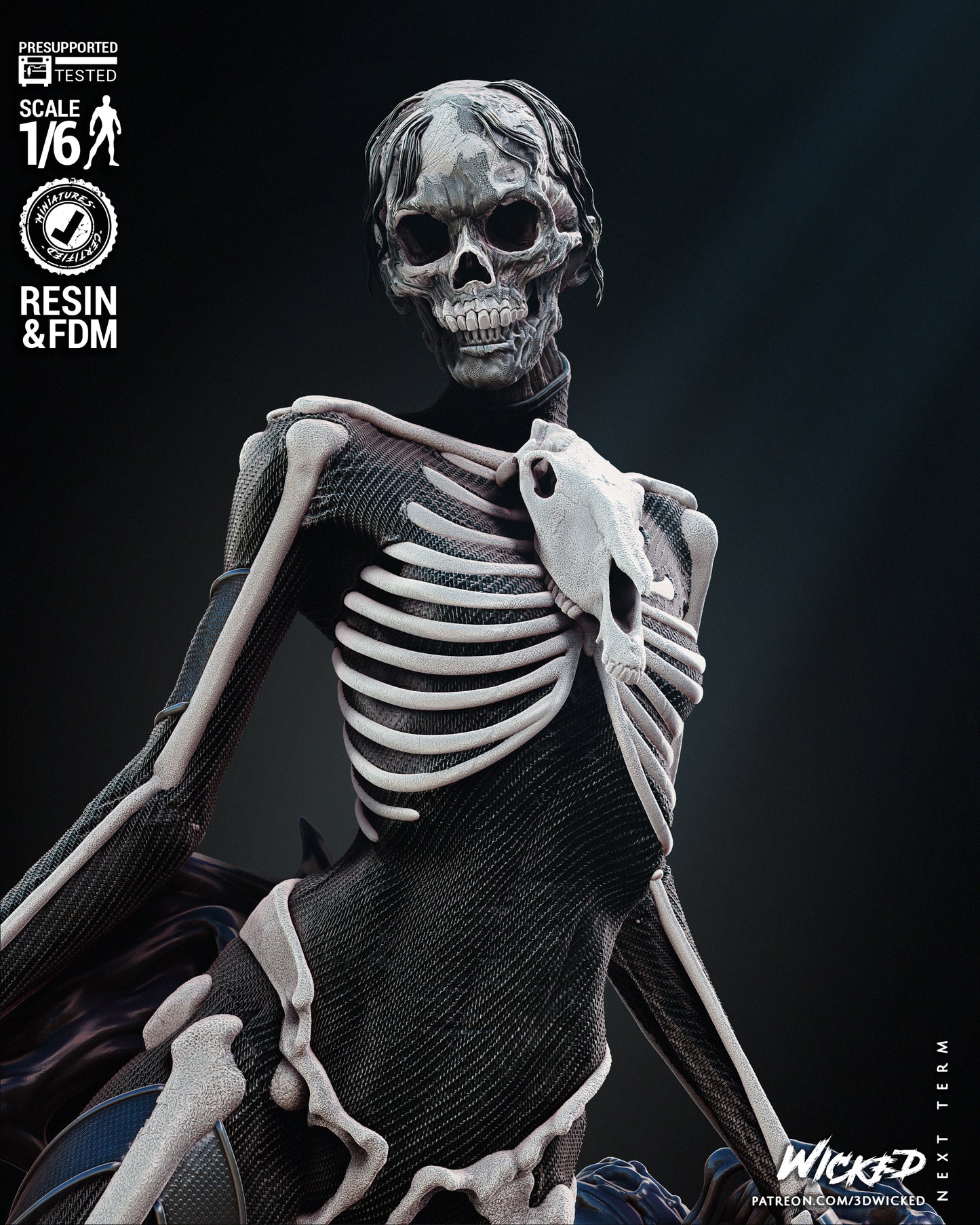 Famine (Fan Art) Statue - 6 or 12 scale (386mm - 193mm tall - 3D Print kit