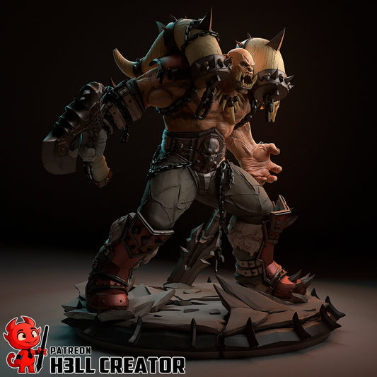 Garrosh Hellscream (WoW) 3d Printed Model Kit - 1:14