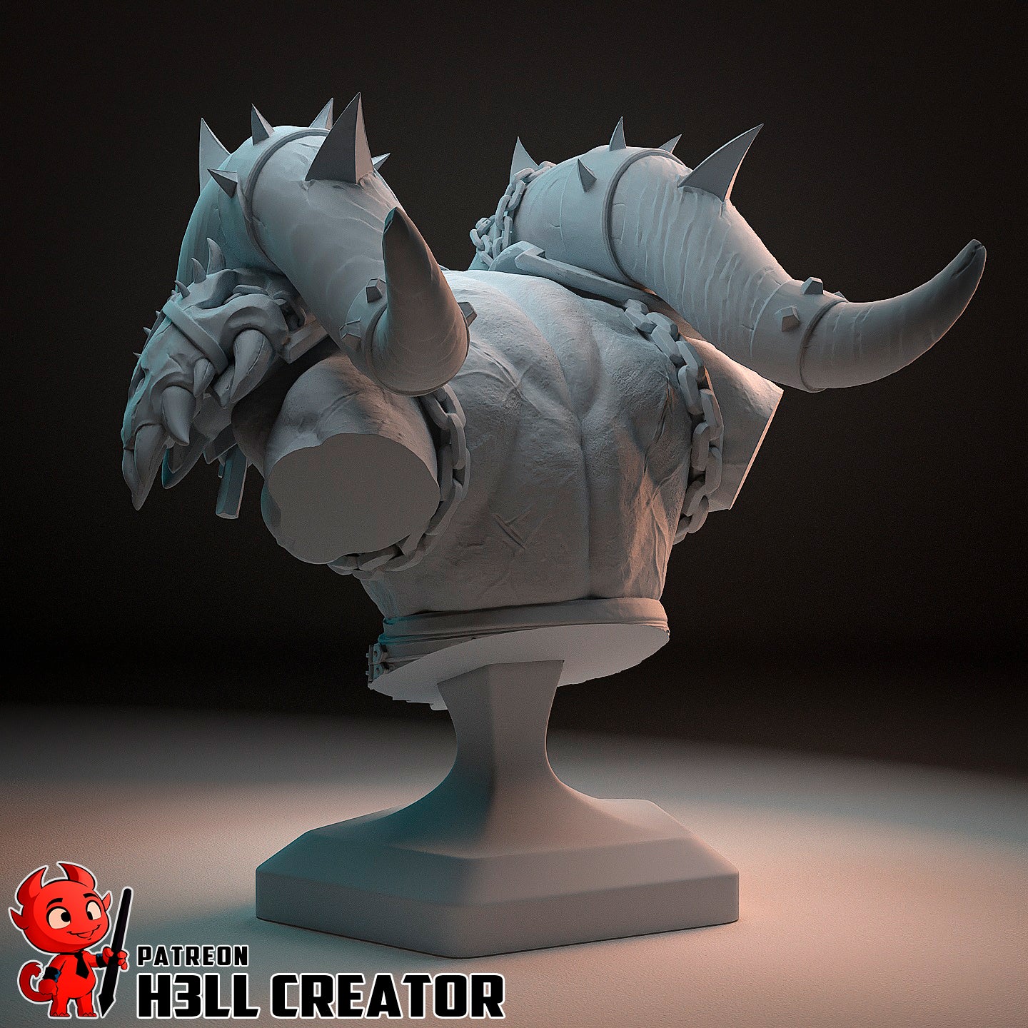 Garrosh Hellscream (WoW) 3d Printed Model Kit - 1:14