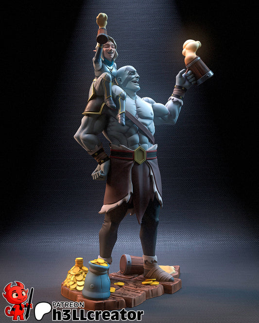 Grog and Pike - 3D Printed Model Kit State / Bust 12 Scale