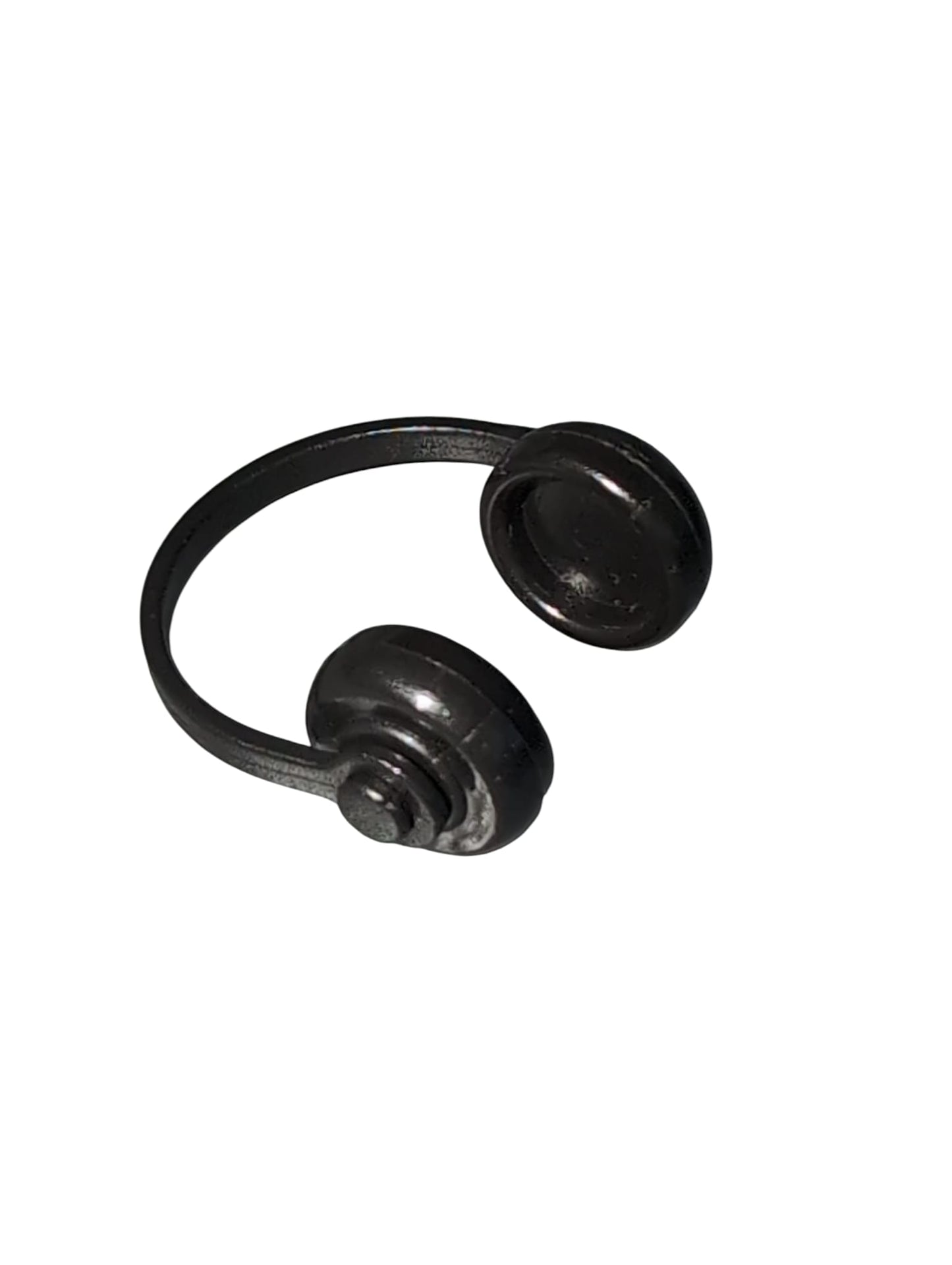 Miniature Headphones - Black and White Dollhouse Accessories Mini 1:12 scale