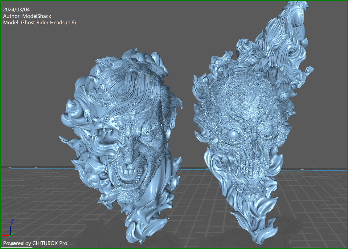 Johnny Blaze Ghost Rider (Fan Art) - 6 or 12 scale (382mm or 192mm) - 3D Print kit