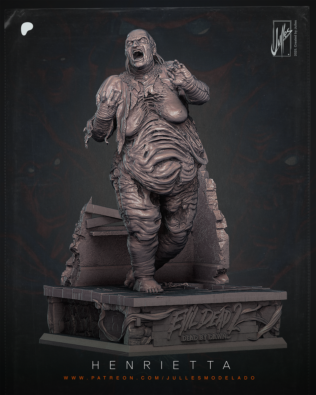 Henrietta - Evil Dead - 3D Printed State Model Kit - 6 Scale