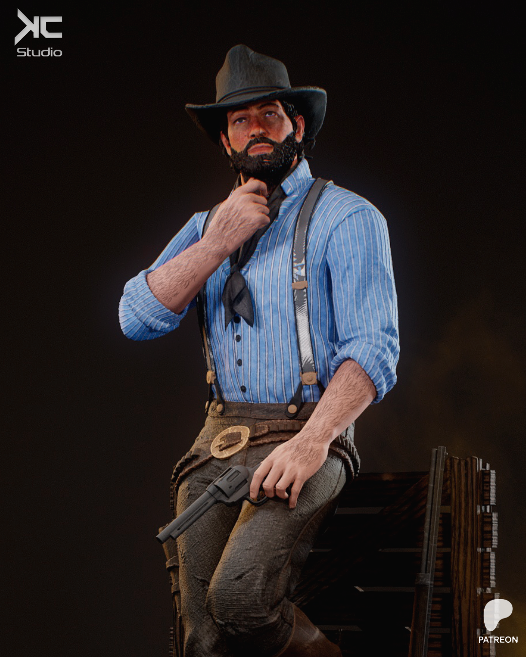 Arthur Morgan (Red Dead Redemption) - 3D Print Model Kit - Fan Art