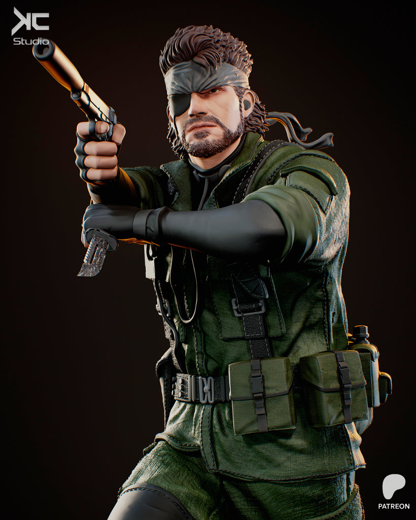 Naked Snake (Metal Gear) - 3D Print Model Kit - 1:10 or 1:6 Scale - Fan Art