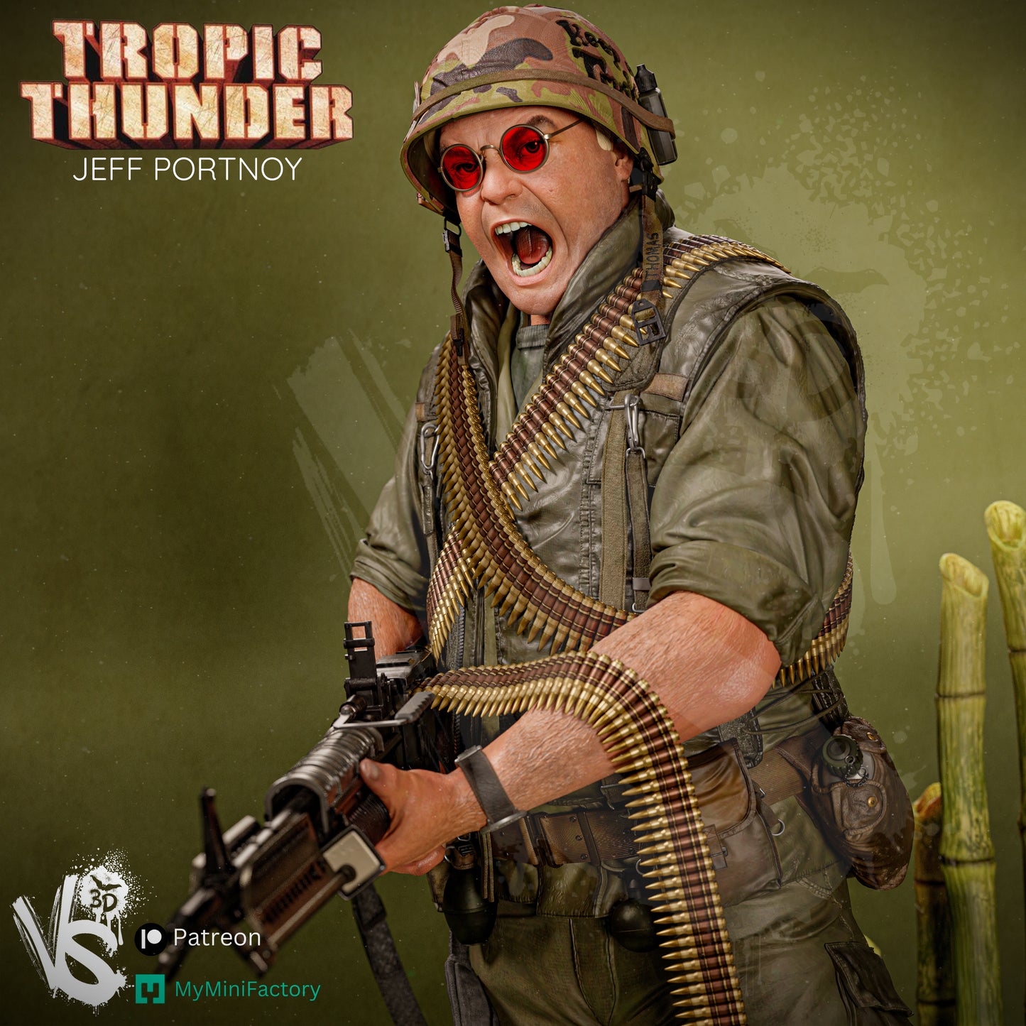 Jeff Portnoy (Tropic Thunder) - Unpainted and Unassembled 3D Print Kit