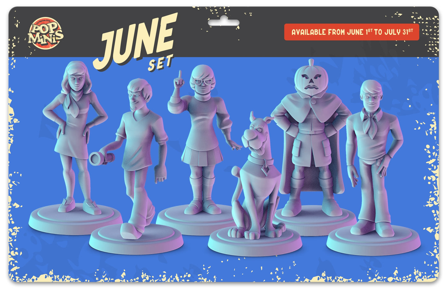 3D Printed Minis - Scooby Doo, Velma Shaggy, Fred, Daphne, Ghoul Miniature