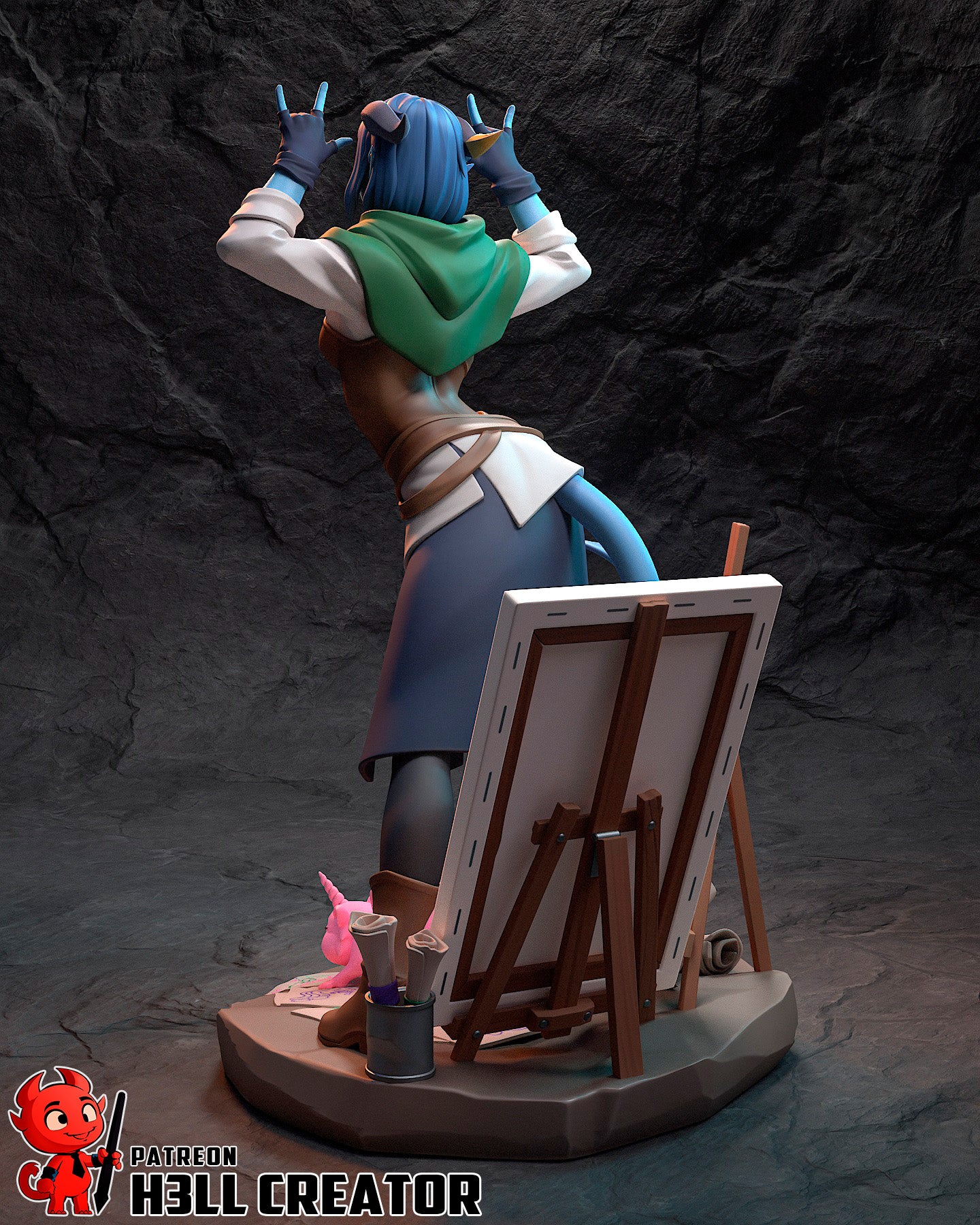 Jester Lavorre - 3D Printed Statue / Bust - 10 Scale