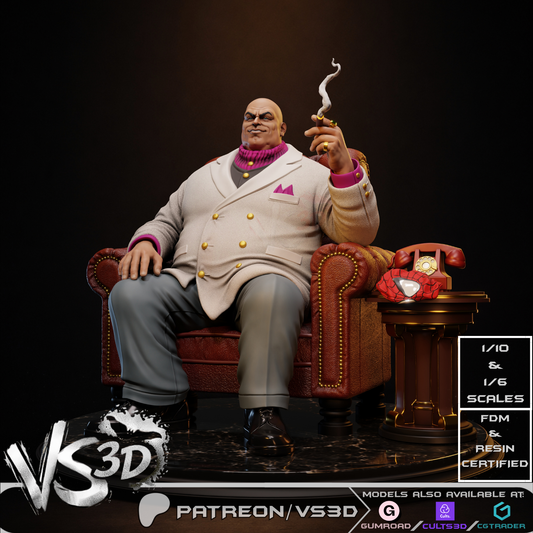 KingPin -TAS - 3D Printed Model Sculpture 8 Scale - Diorama