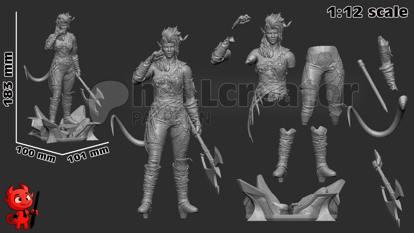 Karlach 3d Printed Model Kit - 12 scale unpainted and unassembled