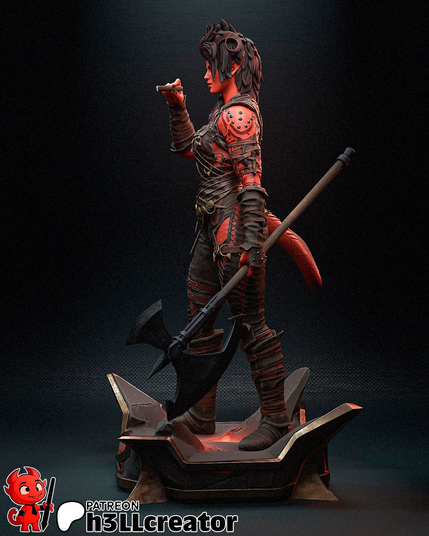 Karlach 3d Printed Model Kit - 12 scale unpainted and unassembled