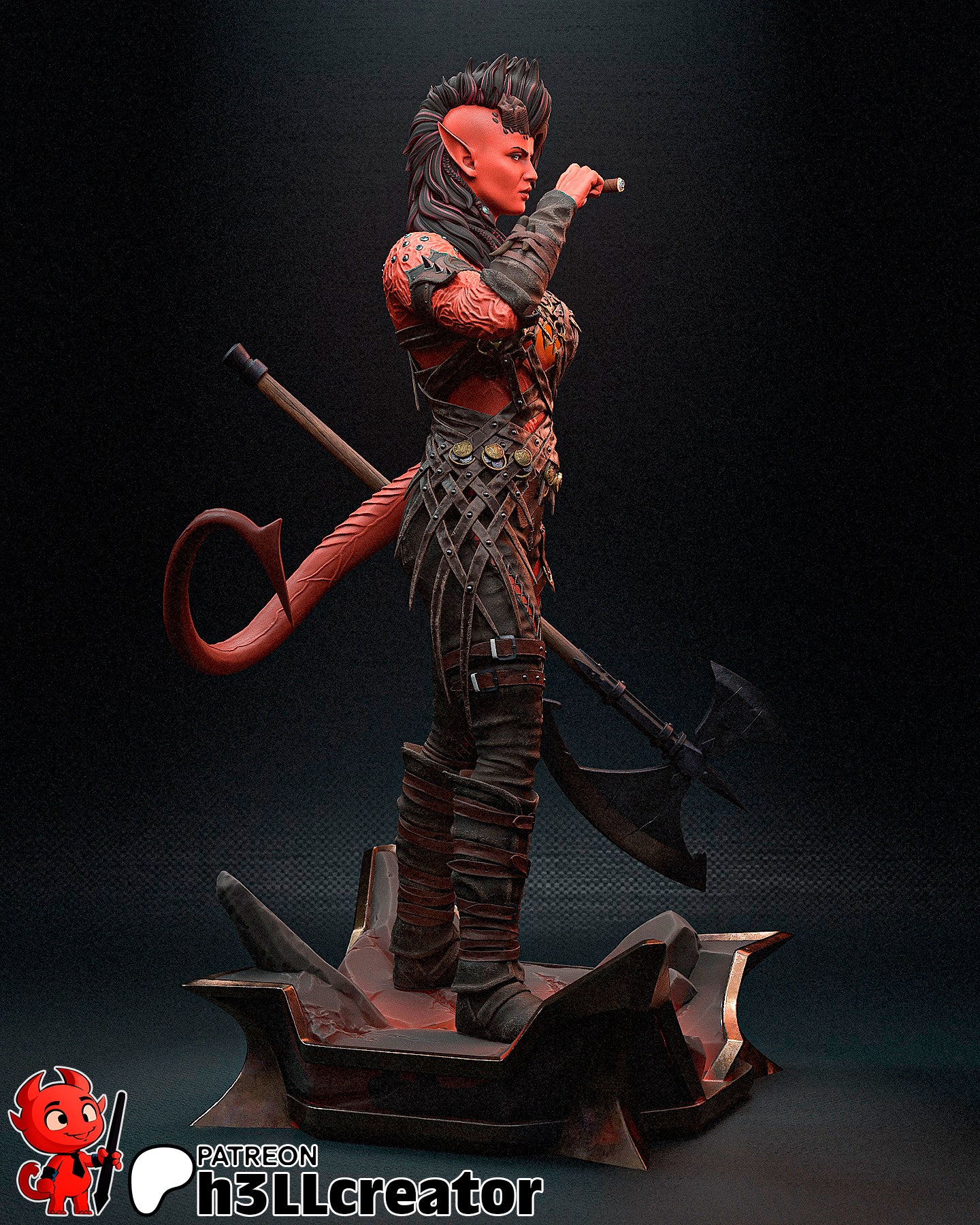 Karlach 3d Printed Model Kit - 12 scale unpainted and unassembled