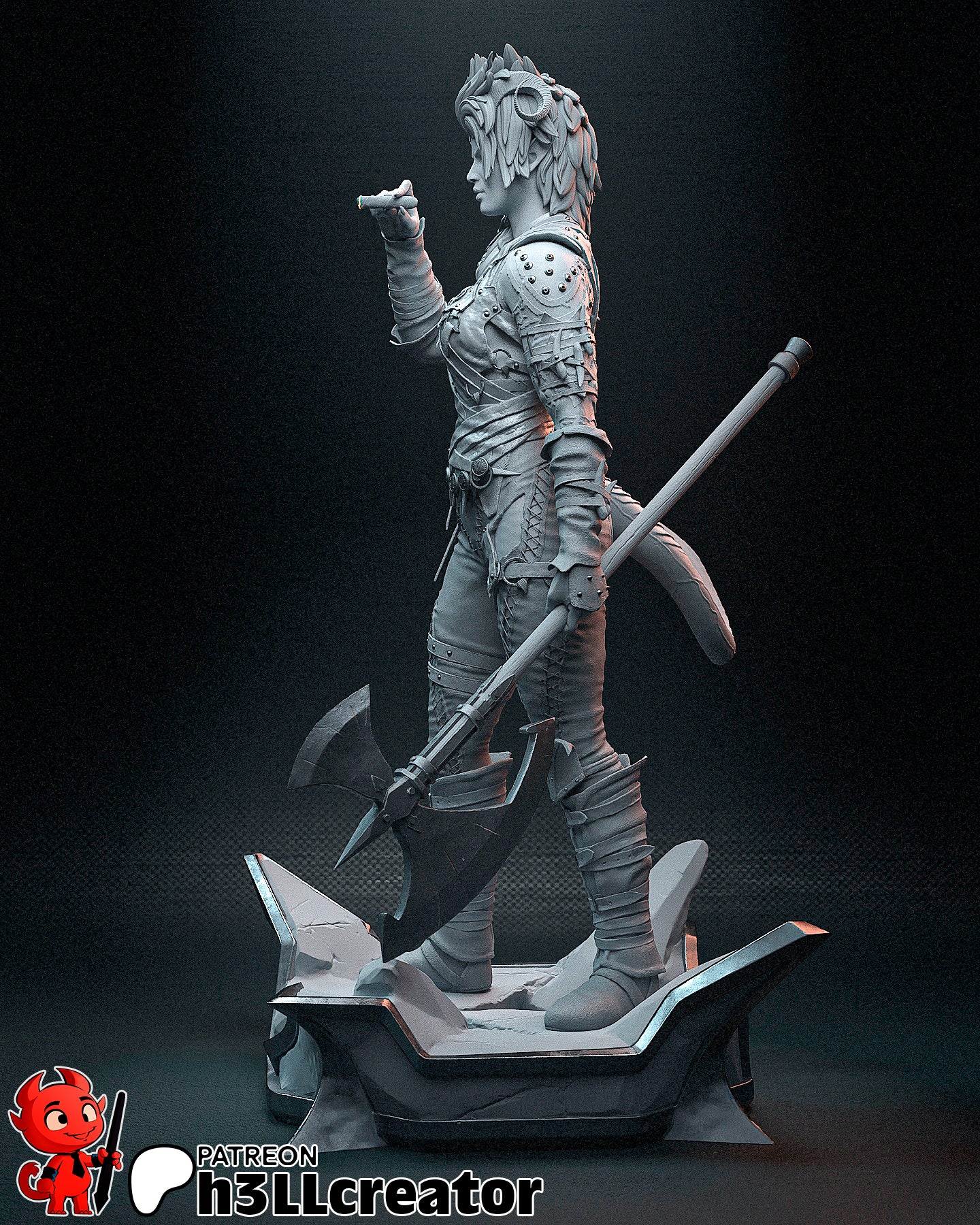 Karlach 3d Printed Model Kit - 12 scale unpainted and unassembled