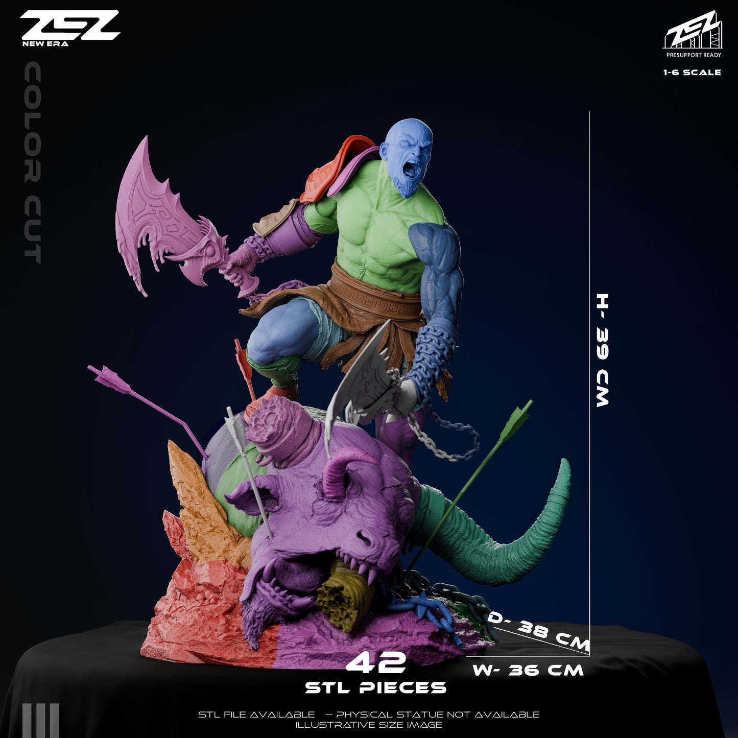 Kratos (ZEZ) - 3D Printed Fan Art Model Kit