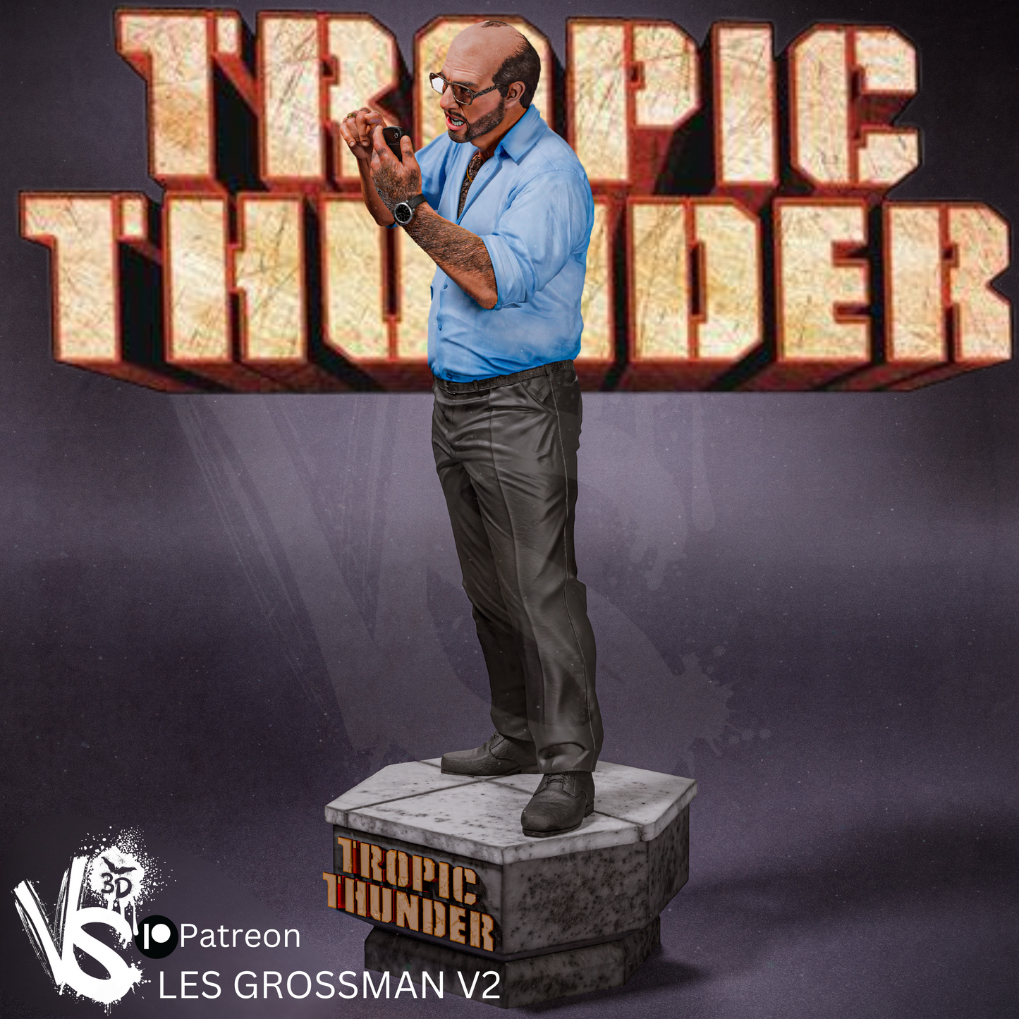 Angry Les Grossman (Tropic Thunder) - Unpainted and Unassembled 3D Print Kit