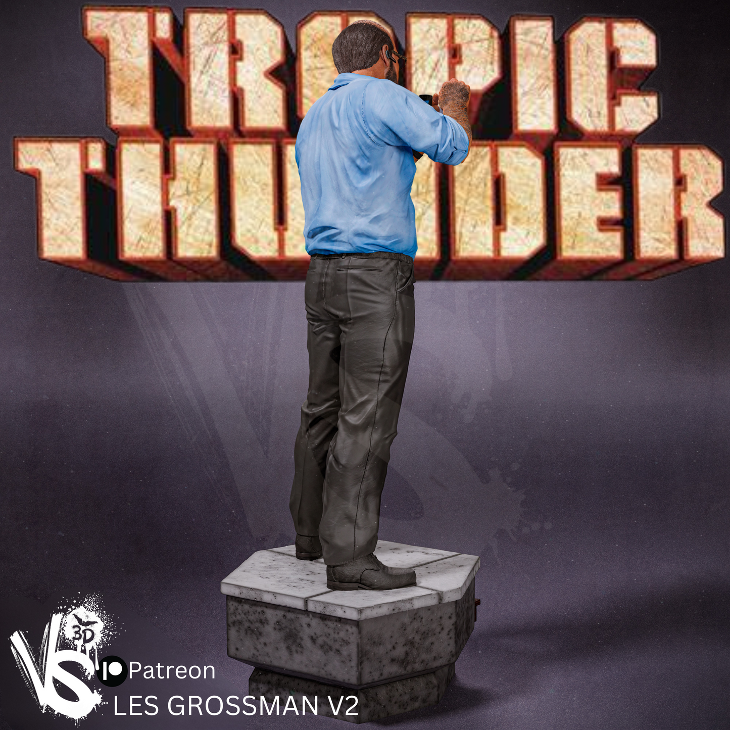 Angry Les Grossman (Tropic Thunder) - Unpainted and Unassembled 3D Print Kit