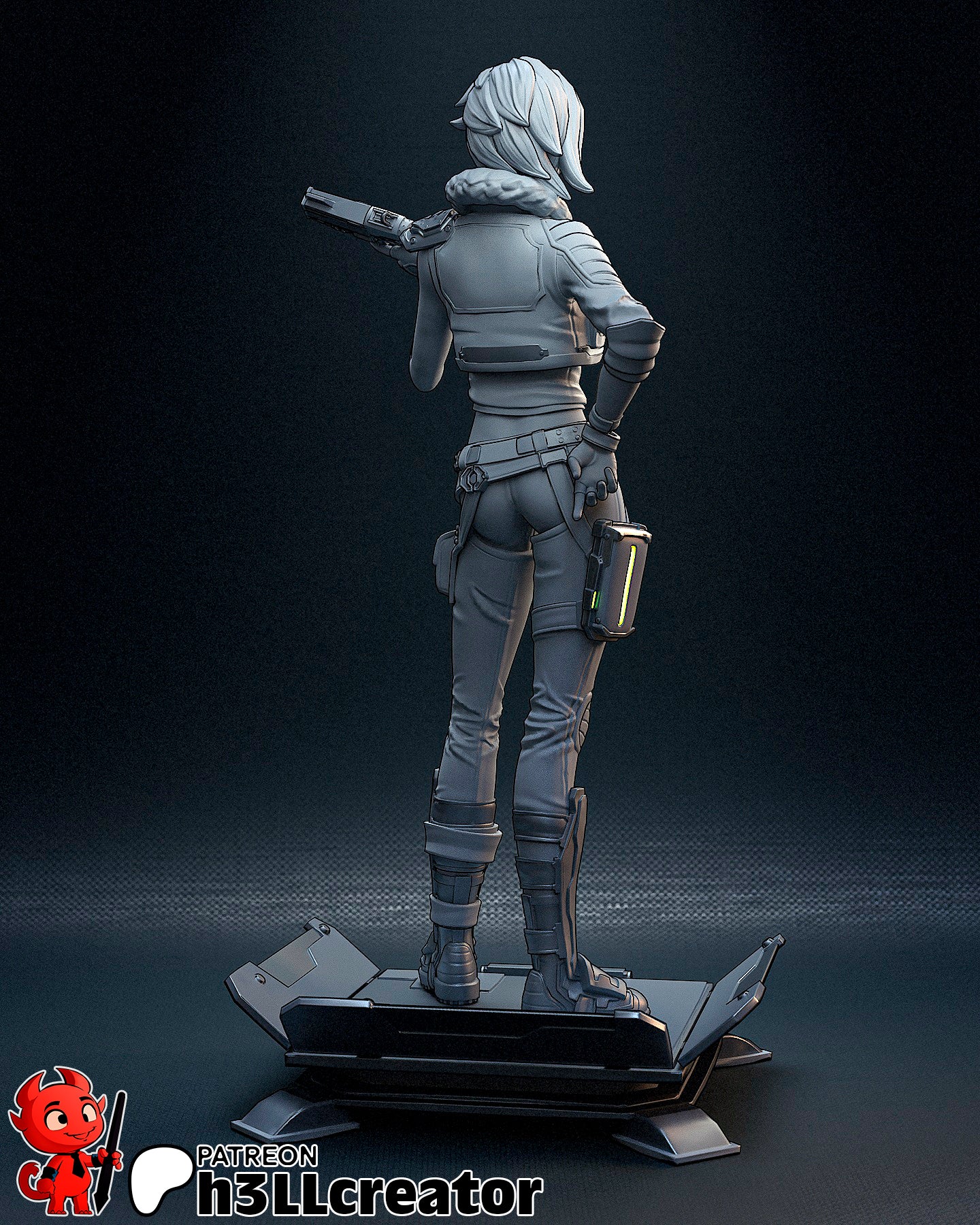 Lilith - Borderlands 3D Printed Statue / Bust - Unpainted and unassembled