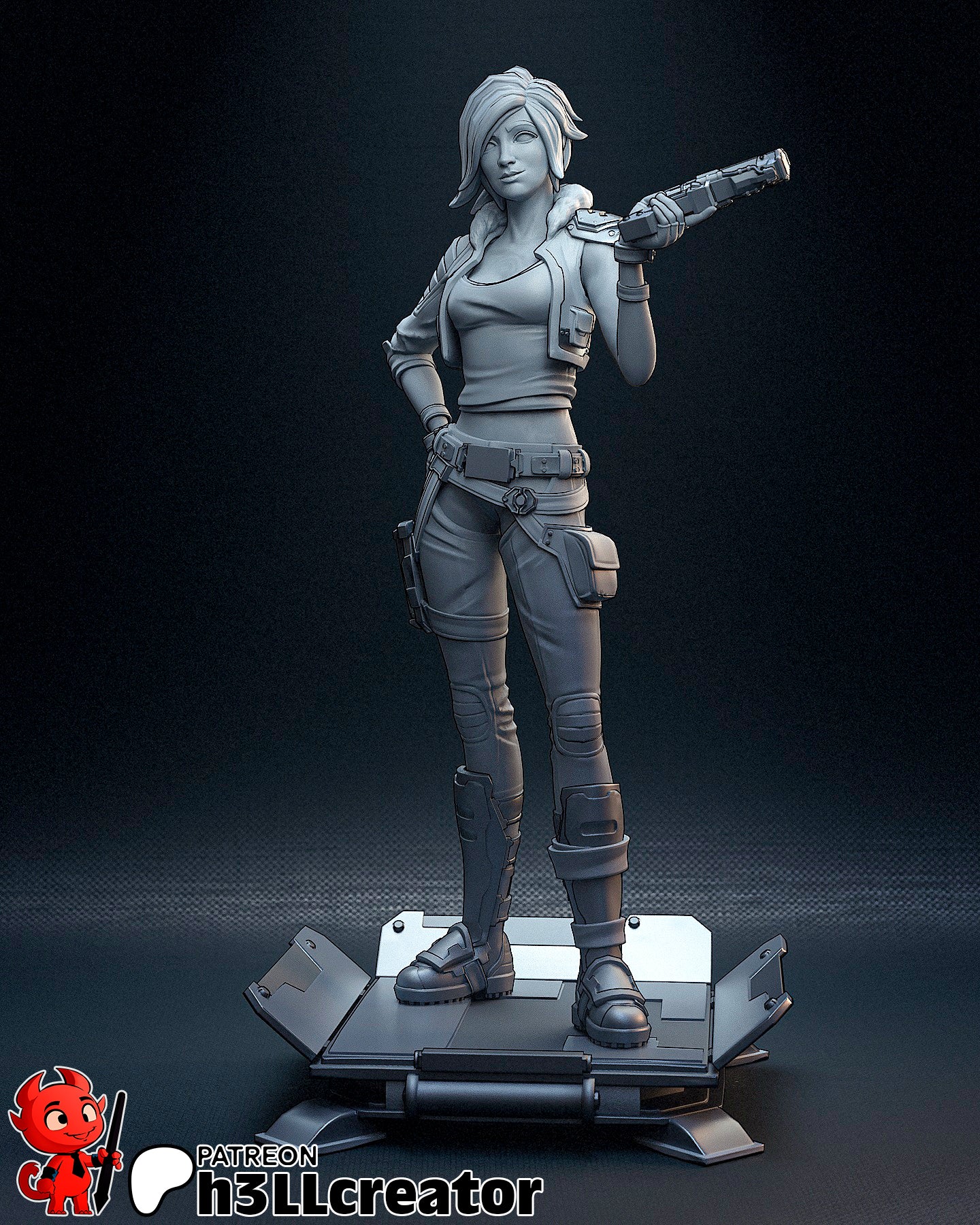 Lilith - Borderlands 3D Printed Statue / Bust - Unpainted and unassembled