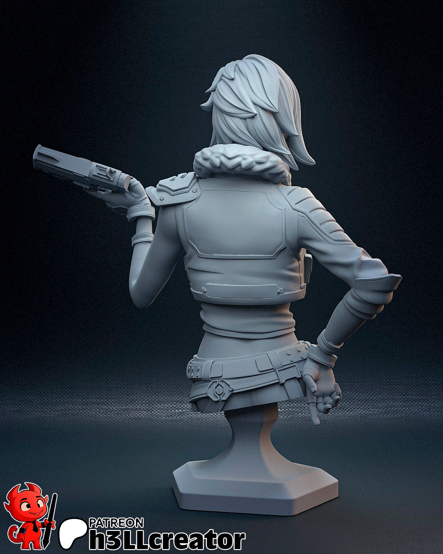 Lilith - Borderlands 3D Printed Statue / Bust - Unpainted and unassembled