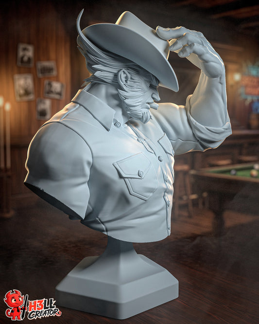 Wolverine - 3D Printed Statue / Bust - 10 Scale