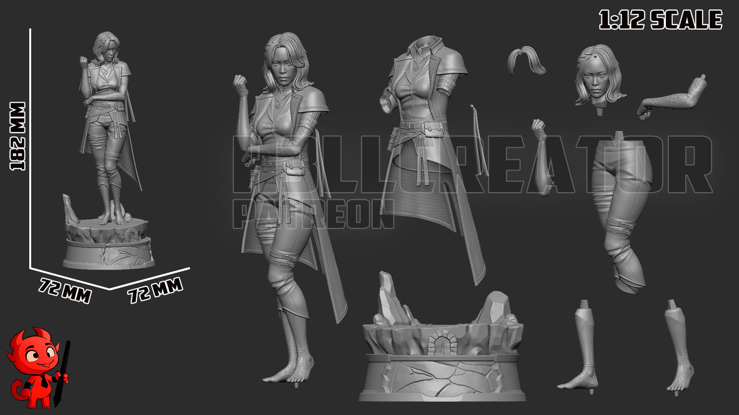 Lune (Clair Obscur) 3d Printed Model Kit - 12 scale