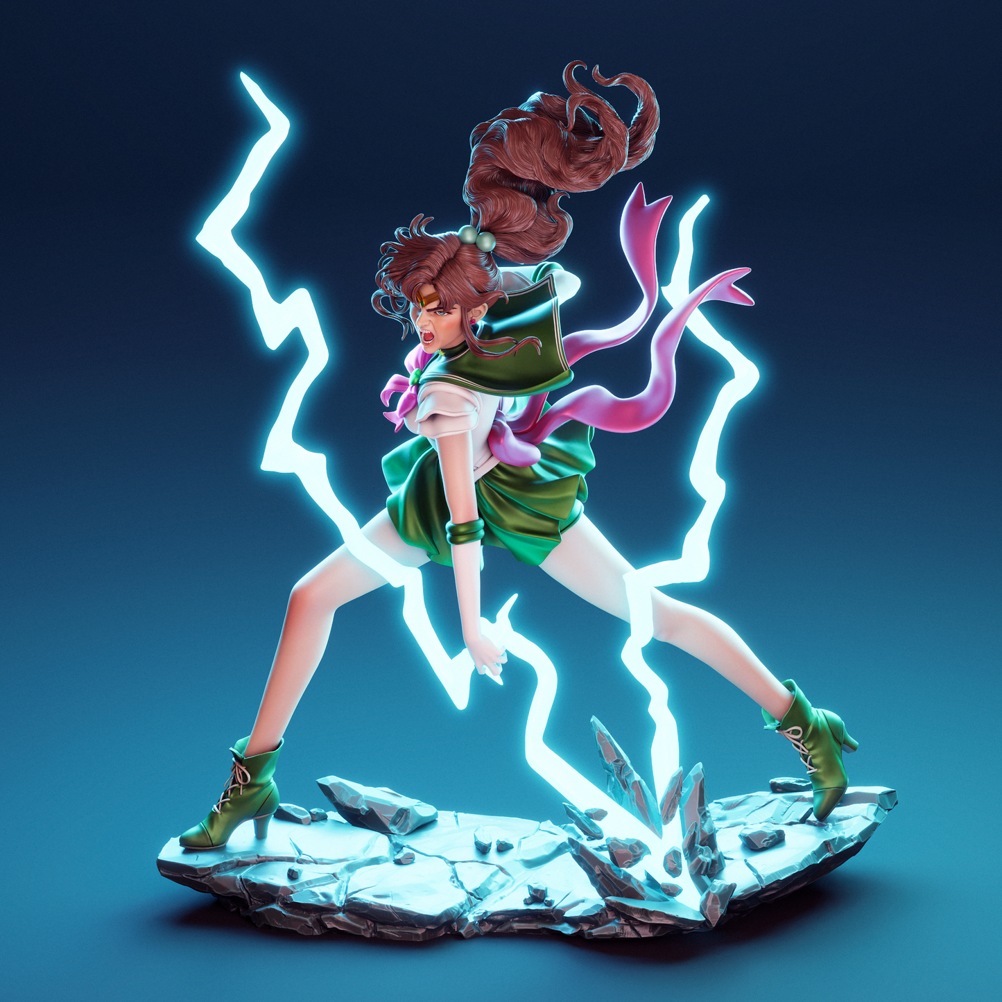 Makoto Kino (Sailor Moon) - Fan Art - 3D Print Model Kit - 1:6