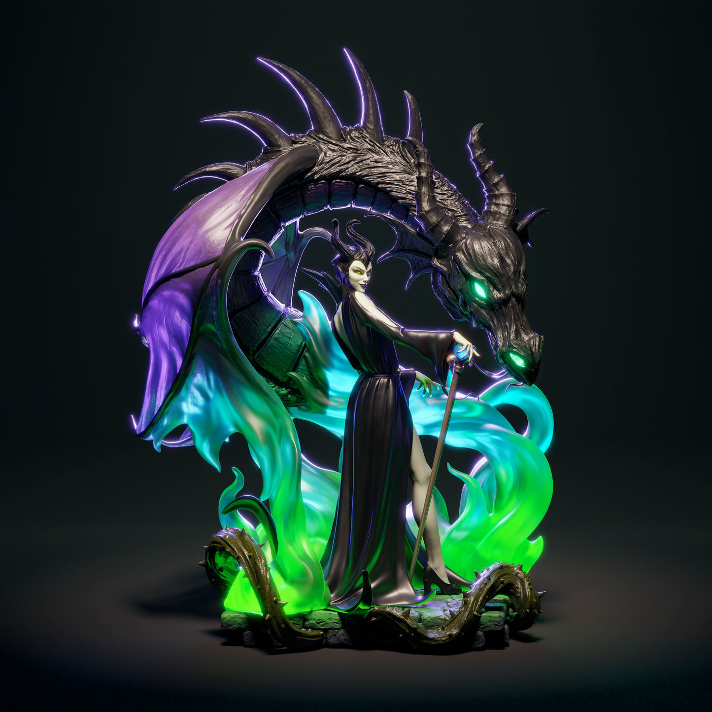 Malicifent - Fan Art - 3D Print Model Kit - 1:6