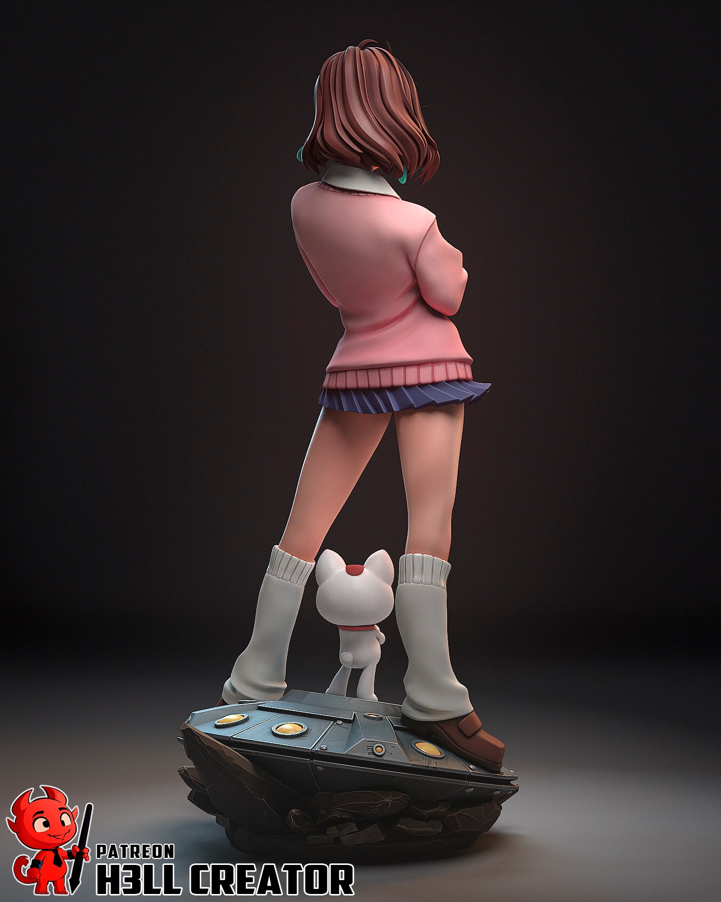 Momo Ayase (DanDaDan) 3d Printed Model Kit - 1:12