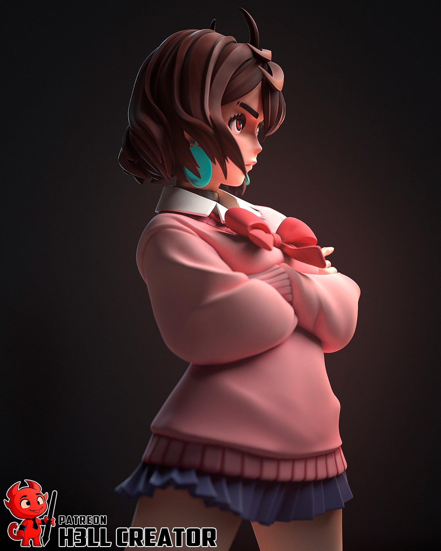 Momo Ayase (DanDaDan) 3d Printed Model Kit - 1:12