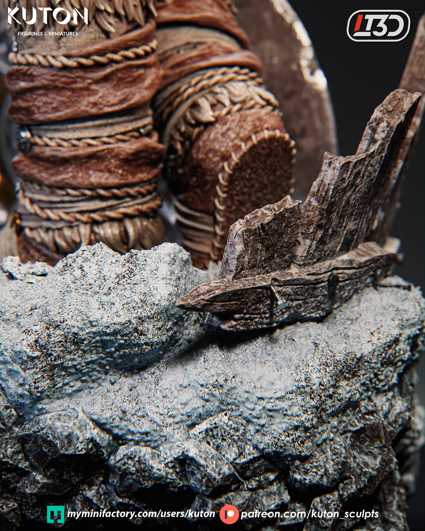 Morax - 3d Printed Model kit - Statue and miniature
