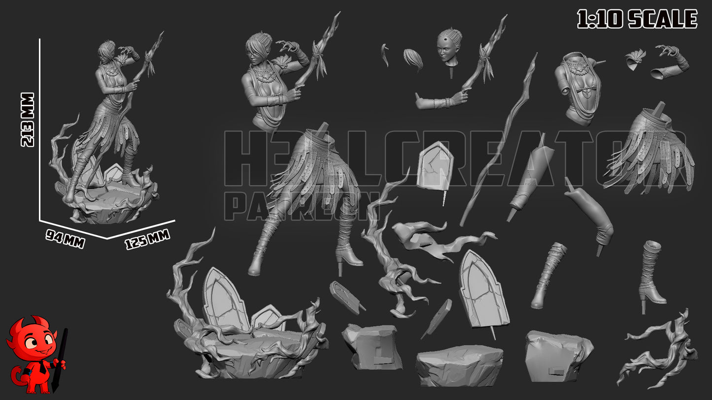 Morrigan (Dragon Age: Origins) - 3D Printed Fan Art Model Kit