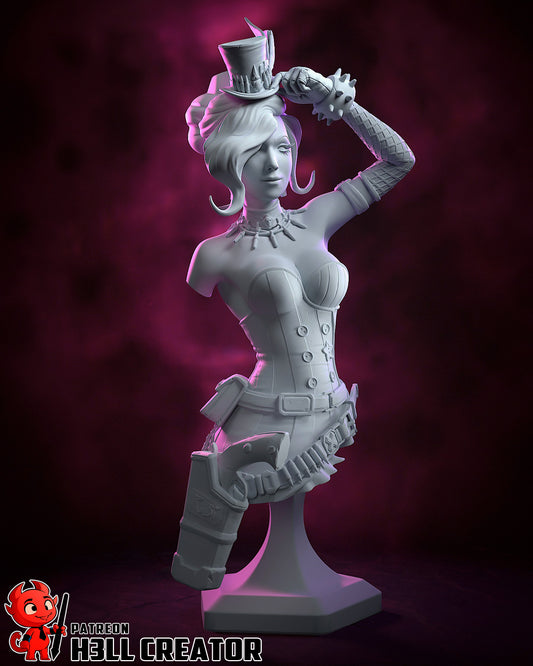 Moxxi- Borderlands - 3D Printed Statue / Bust Model Kit 10 Scale