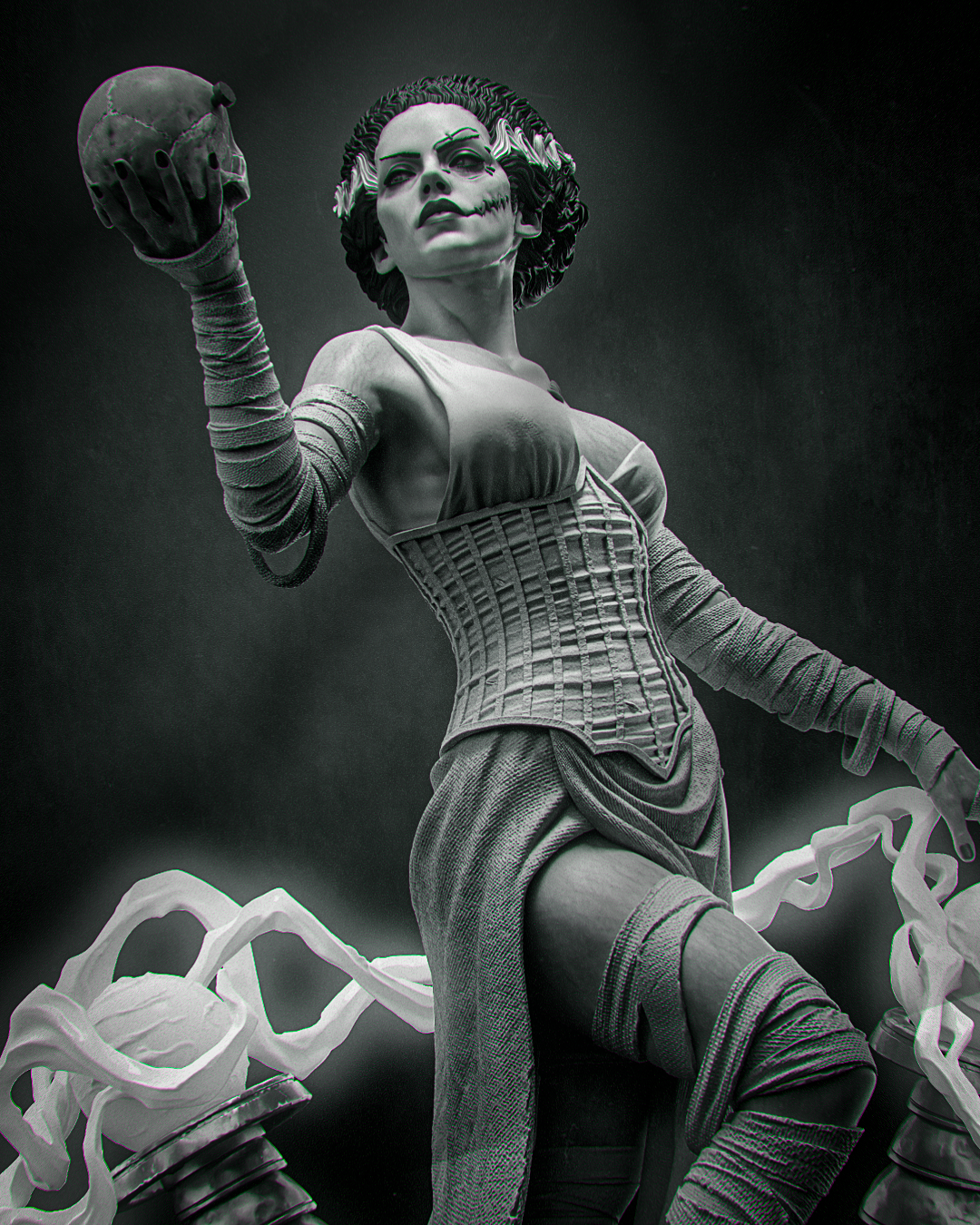 Bride of Frankenstein - 3D Printed Model Kit - 6 and 9 Scale