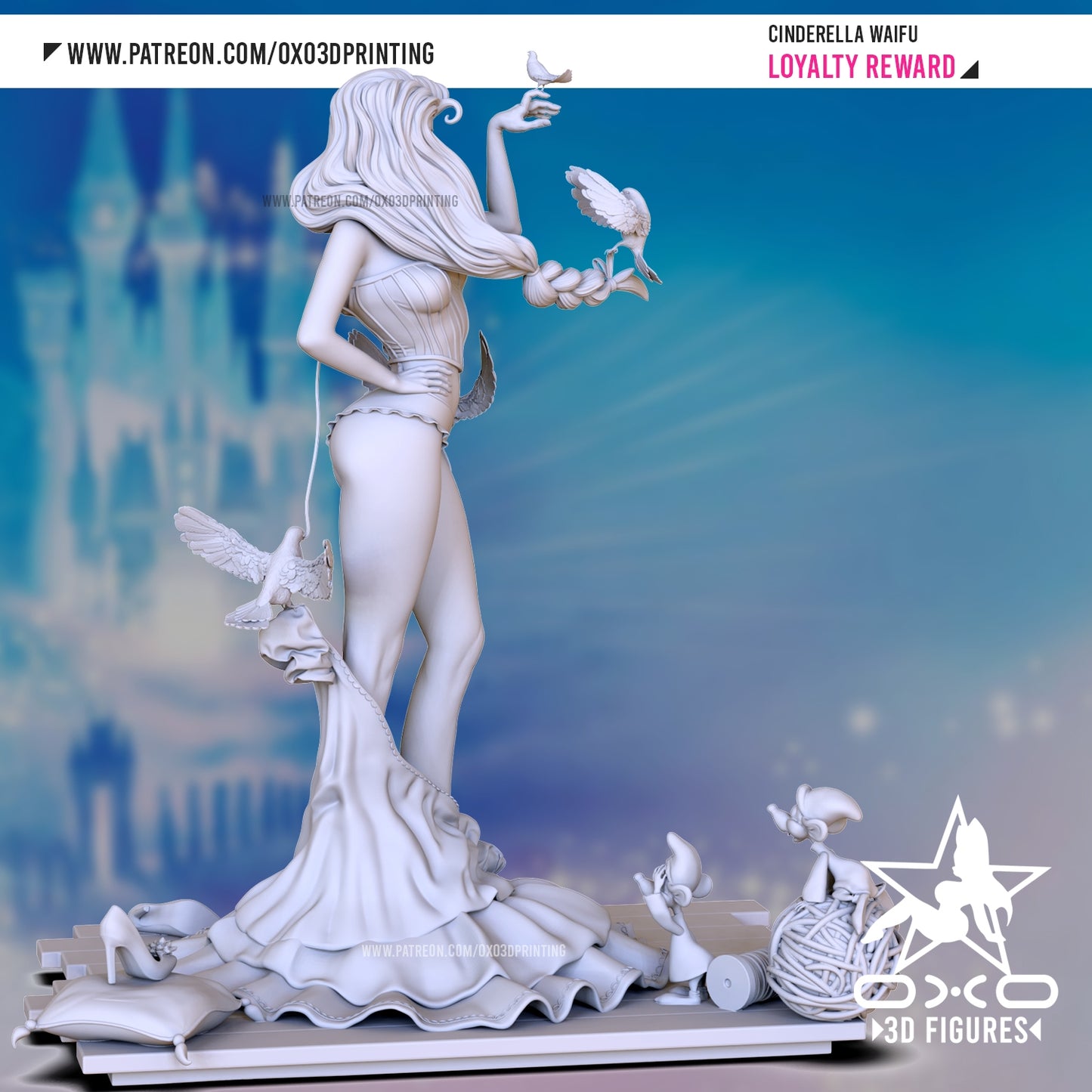 Cinderella (Fan Art) - 3D printed model kit