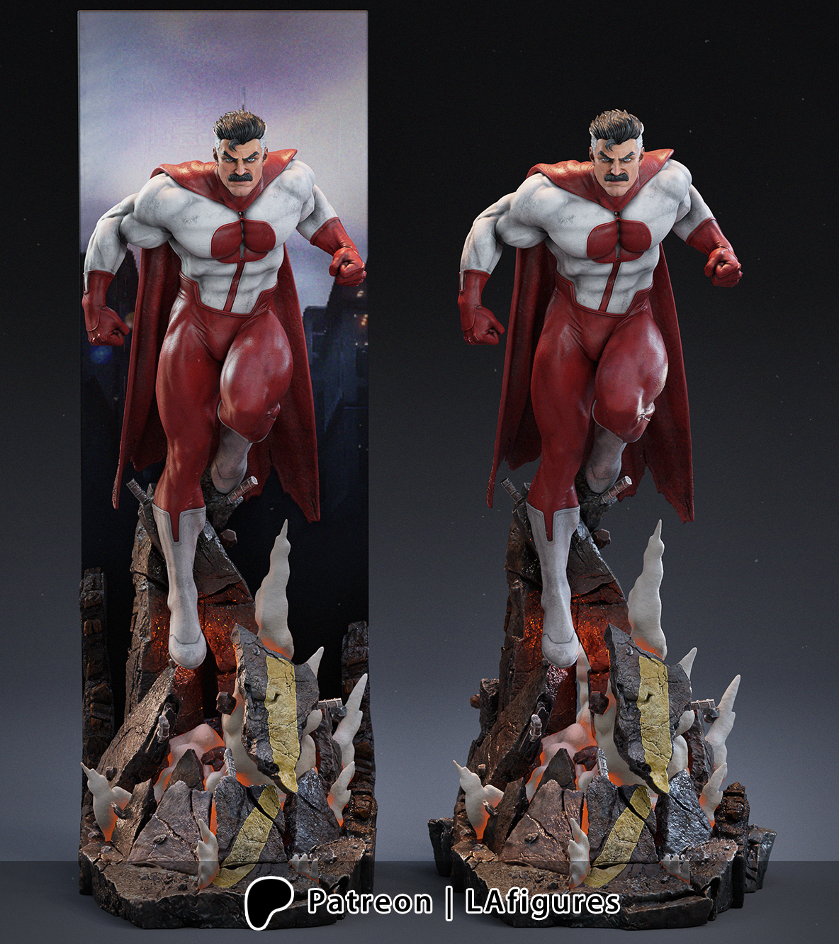 Omni-Man (Invincible) Statue - Fan Art 10 scale 3D Print Kit