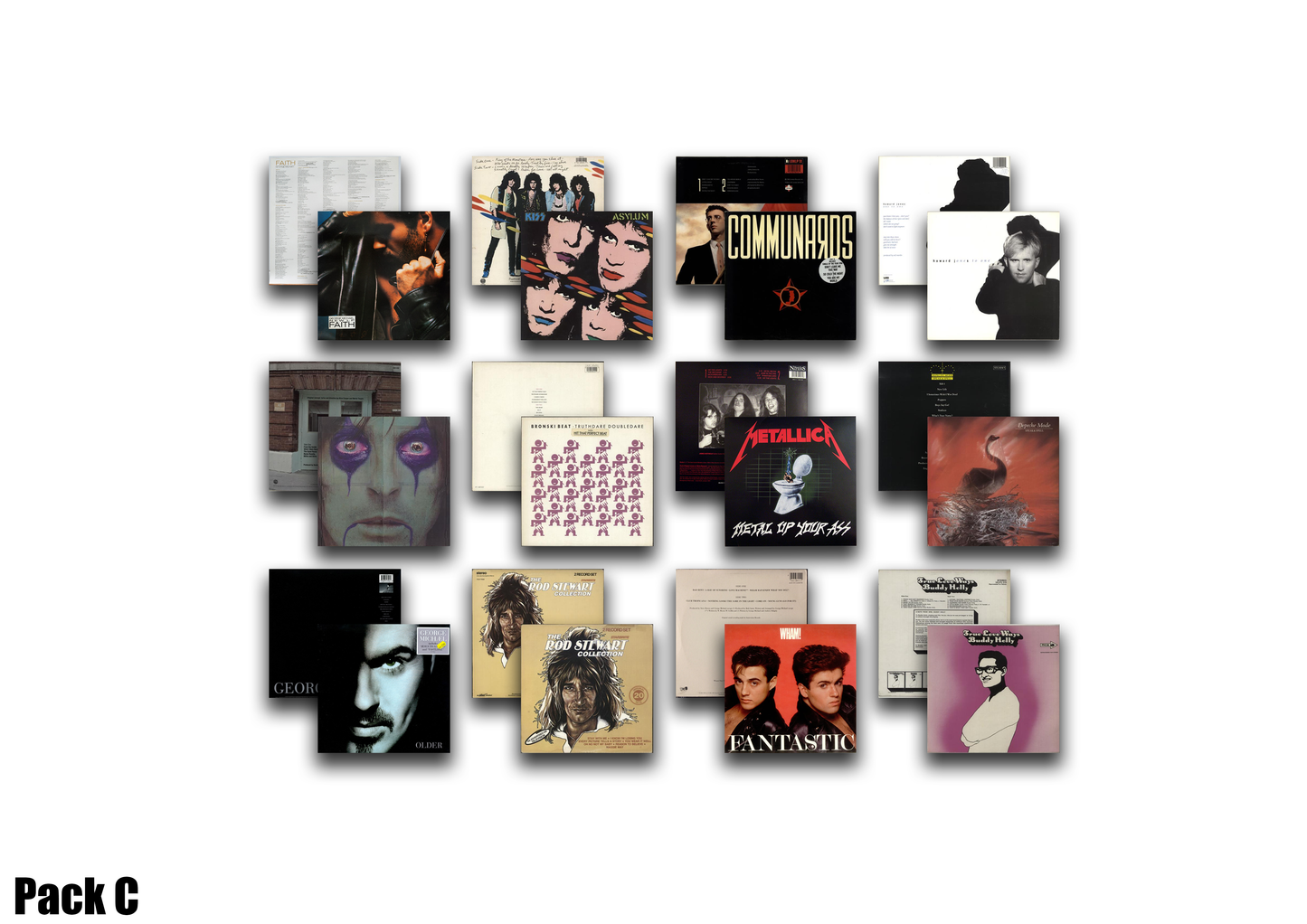 12 X Miniature Record LP Album Covers Various. Pack C