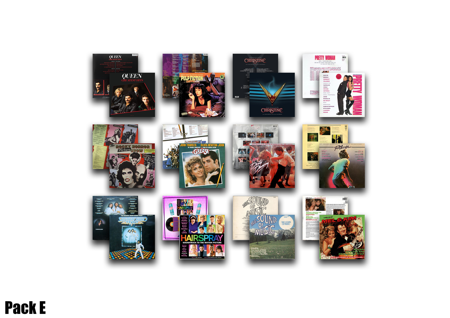 12 X Miniature Record LP Album Covers Various. Pack E Dolls house accessories