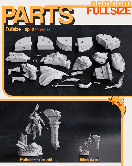 Aragorn (Lord of the Rings) - 3D Print - Model Kit - (Nom Nom)