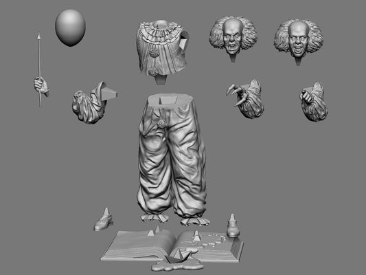 Pennywise - 3D Printed Statue - 8 Scale