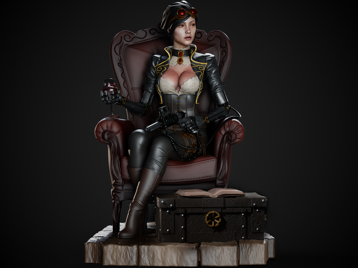 Lady Mechanika - Fan Art - 3D Print Model Kit - 1:6 Scale