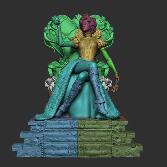 Queen of Hearts - 3D Printed Model Statue - 6 and 9 Scale