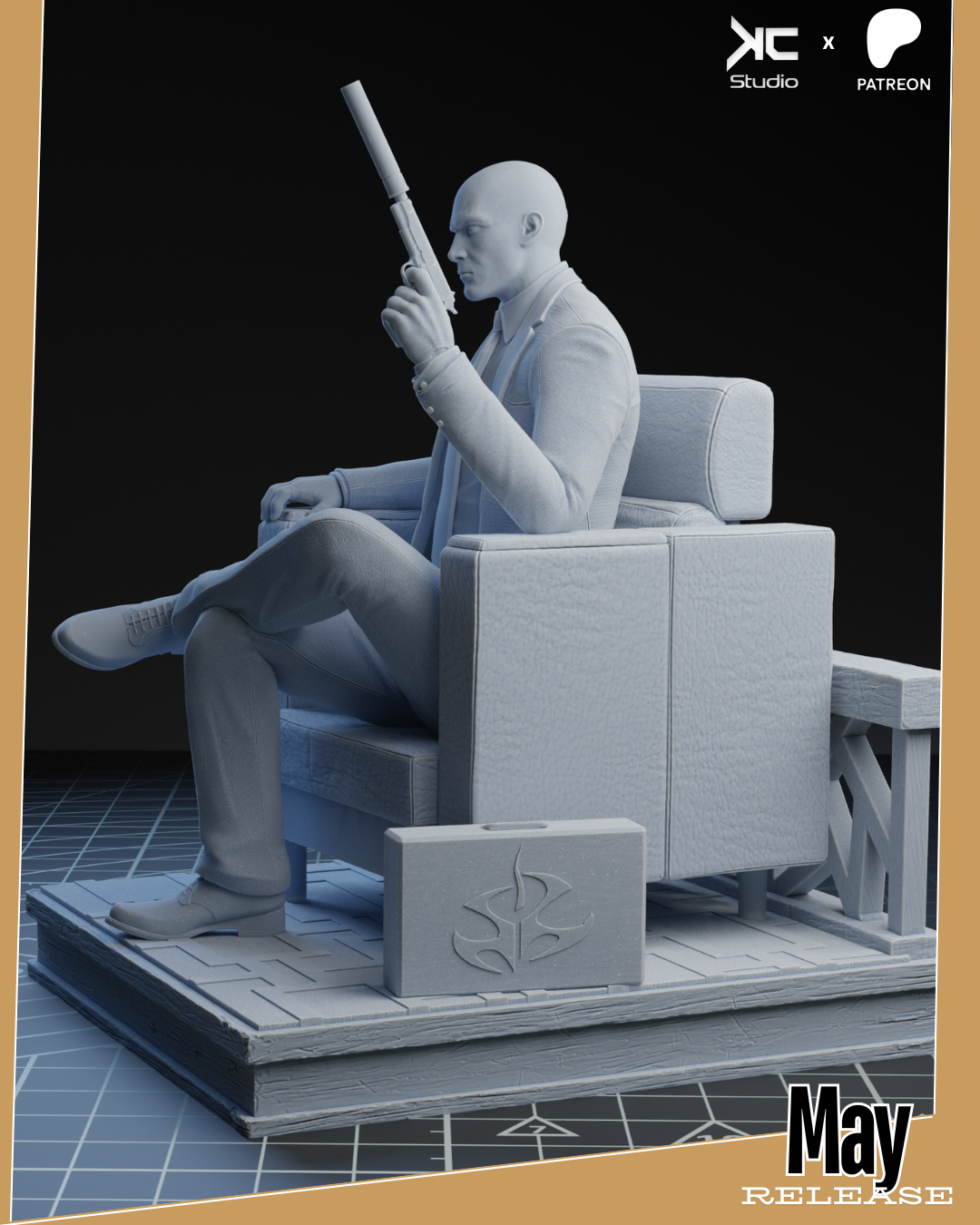 Hitman - 3D Print Model Kit - 1:10 Scale - Fan Art