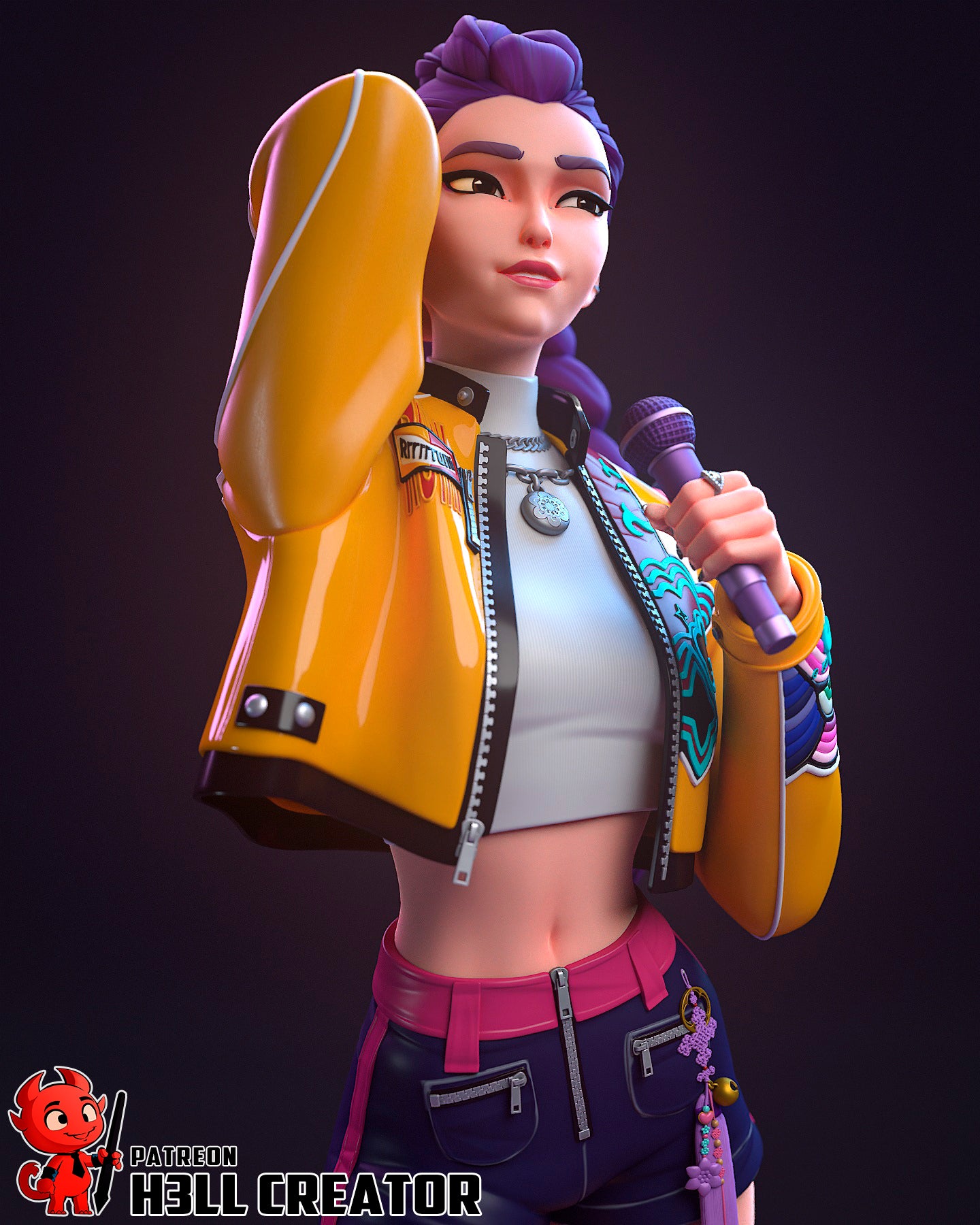 Rumi (KPop Demon Hunters) 3d Printed Model Kit - 10 scale